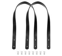 sourcing map Lot de 2 sangles en cuir pour sac à main, ceinture, sac à main, sac à main, sac à main, sac fourre-tout, 60 cm, noir