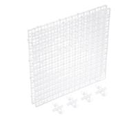 sourcing map Lot de 2 séparateurs d'aquarium, 30,5 x 30,5 cm en plastique pour cage à œufs, diffuseur de lumière, séparateur inférieur avec ventouses et ventouses pour aquarium, transparent