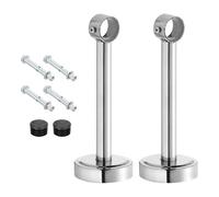 sourcing map Lot de 2 supports de fixation au plafond pour tuyau de 2,6 cm, supports de tringle à rideaux en acier inoxydable pour armoire, salle de bain, tuyau de rideau de 20 cm de long