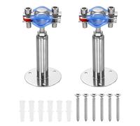 sourcing map Lot de 2 supports de fixation murale au plafond en acier inoxydable 304 avec vis pour tuyau OD de 15 à 19 mm, hauteur réglable de 100 à 150 mm