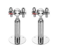 sourcing map Lot de 2 supports de fixation murale au plafond en acier inoxydable 304 pour tuyau OD de 15 à 19 mm, hauteur réglable de 100 à 150 mm