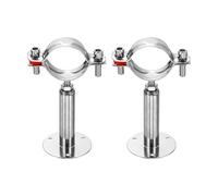 sourcing map Lot de 2 supports de fixation murale au plafond en acier inoxydable 304 pour tuyau OD de 45 à 48 mm, hauteur réglable de 100 à 150 mm
