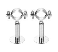 sourcing map Lot de 2 supports de fixation murale au plafond en acier inoxydable 304 pour tuyau OD de 38 à 40 mm, hauteur réglable de 100 à 150 mm