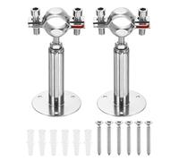 sourcing map Lot de 2 supports de fixation murale au plafond en acier inoxydable 304 réglables avec vis pour tuyau OD 25-27 mm, hauteur réglable de 100 à 150 mm
