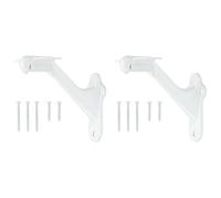 sourcing map Lot de 2 supports de main courante blancs de 7,6 cm robustes pour rampes d'escalier pour la maison, le bureau, les escaliers intérieurs et extérieurs