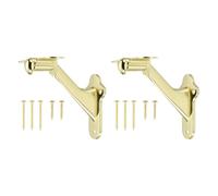 sourcing map Lot de 2 supports de main courante dorés, 7,6 cm, supports de rampe d'escalier robustes pour la maison, le bureau, les escaliers intérieurs et extérieurs