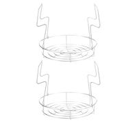 sourcing map Lot de 2 supports de mise en conserve en acier inoxydable avec poignées pour bocaux Mason et boules Argenté 27,9 cm