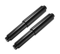 sourcing map Lot de 2 supports de papier toilette en plastique à ressort de 11,4 cm à 16,5 cm - Tige d'insertion de rouleau de papier toilette pour salle de bain, noir mat