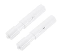 sourcing map Lot de 2 supports de papier toilette en plastique ABS à ressort pour salle de bain, 12,5 cm à 14,9 cm, blanc