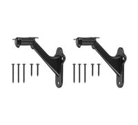 sourcing map Lot de 2 supports de rampe d'escalier noirs de 7,6 cm robustes pour rampes d'escalier pour la maison, le bureau, les escaliers intérieurs et extérieurs