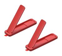 sourcing map Lot de 2 supports de téléphone ultra fins,Support de bureau horizontal et vertical à coller sur le support de téléphone portable pour la plupart des smartphones, tablettes, rouge