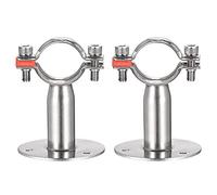 sourcing map Lot de 2 supports de tuyau de fixation murale en acier inoxydable 304 réglable pour tuyau de 38 à 40 mm