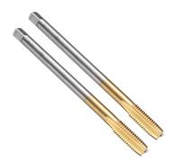 sourcing map Lot de 2 tarauds filetés à cannelure droite, M10 x 1,5, 130 mm, extra long, revêtement en titane, outil de taraudage, taraudeuse, taraudeuse, taraudeuse, taraudeuse, taraudeuse,