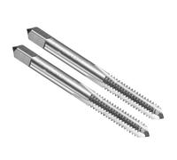sourcing map Lot de 2 tarauds inférieurs à main 1/4-20 UNC 2B Filetage de style filetage en acier rapide HSS6542 Flûtes droites Outil de taraudage