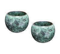 sourcing map Lot de 2 tasses à thé chinoises japonaises en céramique de 143,7 g faites à la main Gong Fu en céramique émaillée sans poignée pour maté, thé, café, vin, boissons à la maison et cadeaux,