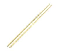 sourcing map Lot de 2 Tige Laiton 250 mm x 3 mm rondes doré pour tour CNC