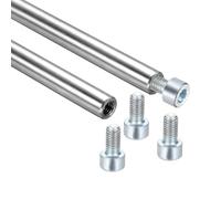 sourcing map Lot de 2 tiges de guidage linéaire - 8 mm x 500 mm - Extrémité en acier inoxydable 304 creux - Tiges linéaires filetées intérieures avec vis pour imprimante 3D et machine CNC