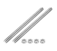 sourcing map Lot de 2 tiges entièrement filetées M18 x 250 - Filetage de 2,5 mm - Acier inoxydable 304 - Tige filetée à droite - Vis longues filetées avec écrous à vis