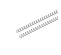 sourcing map Lot de 2 tiges rondes en acier inoxydable 304, 6 mm x 350 mm, tiges solides pour bricolage, modélisme, voiture, hélicoptère, avion, modèle