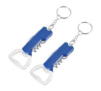 sourcing map Lot de 2 tire-bouchons en acier inoxydable durable pour bar, fête, mariage, maison, voyage, bleu