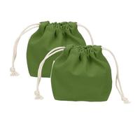 sourcing map Lot de 2 trousses de maquillage avec cordon de serrage, 11,9 cm, trousse de maquillage pour femme, trousse de toilette pour voyage, accessoires de toilette, vert