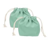 sourcing map Lot de 2 trousses de maquillage avec cordon de serrage, 11,9 cm, trousse de maquillage pour femme, trousse de toilette pour accessoires de toilette de voyage, vert clair