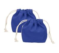 sourcing map Lot de 2 trousses de maquillage avec cordon de serrage, 11,9 cm, trousse de maquillage pour femme, trousse de toilette pour accessoires de toilette de voyage, bleu