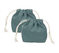 sourcing map Lot de 2 trousses de maquillage avec cordon de serrage, 11,9 cm, trousse de maquillage pour femme, trousse de toilette pour accessoires de toilette de voyage, gris foncé