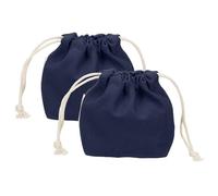 sourcing map Lot de 2 trousses de maquillage avec cordon de serrage, 11,9 cm, trousse de maquillage pour femme, trousse de toilette pour accessoires de toilette de voyage, bleu marine