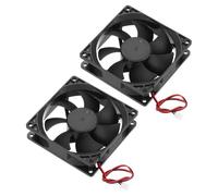 sourcing map Lot de 2 ventilateurs de refroidissement sans balais 12 V CC 12 V 0,15 A 90 x 90 x 25 mm 2 broches 2 fils silencieux pour imprimante 3D, boîtier d'ordinateur, équipement vidéo, projet de