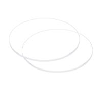 sourcing map Lot de 2 verres de montre en cristal transparent de 37 mm de diamètre, 2 mm d'épaisseur, rond, plat, minéral, haute transmission, pièce de rechange pour réparation d'horloger