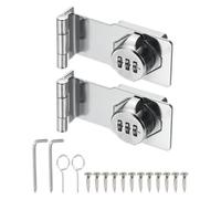 sourcing map Lot de 2 verrous d'armoire sans vec code à combinaison - 90 degrés de 12,7 cm - Loquet mécanique à mot de passe rotatif pour armoire de classement, tiroir, placard, argenté