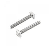 sourcing map Lot de 2 vis à tête carrée M5 x 30 mm entièrement filetées en acier inoxydable 304 de qualité C