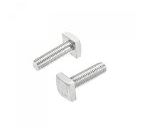 sourcing map Lot de 2 vis à tête carrée M6 x 20 mm entièrement filetées en acier inoxydable 304 de qualité C