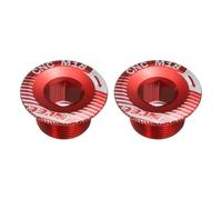 sourcing map Lot de 2 vis de protection de manivelle M18 en alliage d'aluminium pour vélo de montagne, rouge