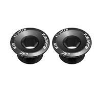 sourcing map Lot de 2 vis de protection de manivelle M19 en alliage d'aluminium pour vélo de montagne, noir