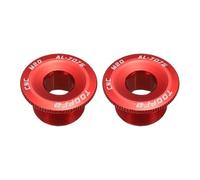 sourcing map Lot de 2 vis de protection de manivelle M20 en alliage d'aluminium pour vélo de montagne, rouge