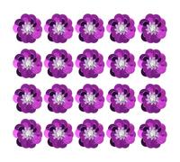 sourcing map Lot de 20 appliques florales à paillettes faites à la main pour loisirs créatifs, vêtements, sacs, bandeaux, chaussures - 3 cm - Violet
