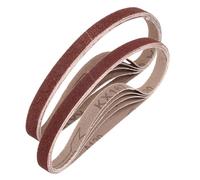 sourcing map Lot de 20 bandes abrasives de 6 mm x 152 mm - Grain 80/120/180/240 en oxyde d'aluminium - Pour le travail du bois, le polissage des métaux, l'aiguiseur de couteaux