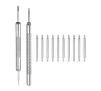 sourcing map Lot de 20 barrettes à ressort à dégagement rapide - Largeur : 18 mm - Diamètre : 1,8 mm - Pour bracelet de montre - Avec outil de démontage