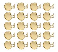 sourcing map Lot de 20 bases de bague réglables en acier inoxydable de 18 mm pour la fabrication de bijoux et les loisirs créatifs Doré