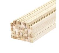 sourcing map Lot de 20 bâtons carrés en bois dur brut pour travaux manuels 25,4 x 1,62 x 1,6 cm