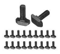 sourcing map Lot de 20 boulons à tête en T M6 x 16 mm en acier au carbone avec écrous hexagonaux M6 pour profil en aluminium série 30 standard européen