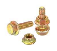 sourcing map Lot de 20 boulons à tête hexagonale M6 x 20 mm en acier au carbone plaqué zinc avec écrous, entièrement filetés, pour machines industrielles et appareils ménagers