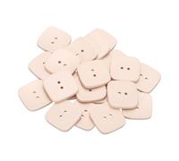 sourcing map Lot de 20 boutons à coudre carrés en résine - 34 mm - 2 trous - Accessoires de rechange pour vêtements, loisirs créatifs, décoration - Abricot