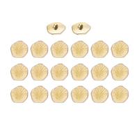 sourcing map Lot de 20 boutons à tige irrégulière vintage à coudre - Accessoires pour vêtements, manteaux, costumes, gilets, loisirs créatifs, décoration - Jaune clair - 25 mm