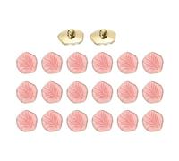 sourcing map Lot de 20 boutons à tige irréguliers vintage à coudre - Accessoires pour vêtements, manteaux, costumes, gilets, loisirs créatifs, décoration - Rose - 21 mm