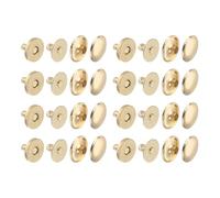 sourcing map Lot de 20 boutons-pression magnétiques ronds en métal - Composants de base en tissu et capuchon pour sac à vêtements, cuir, sac à main, portefeuille, doré - 10 x 2 mm