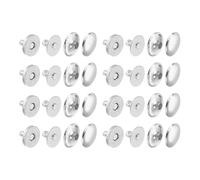 sourcing map Lot de 20 boutons-pression magnétiques ronds en métal - Composants de base en tissu et capuchon pour sac à vêtements, cuir, portefeuille, argent - 10 x 2 mm