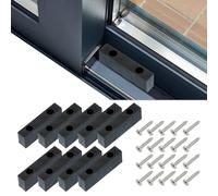 sourcing map Lot de 20 butées de fenêtre coulissantes réglables à double vis pour fenêtres verticales et horizontales, noir, 20 pièces